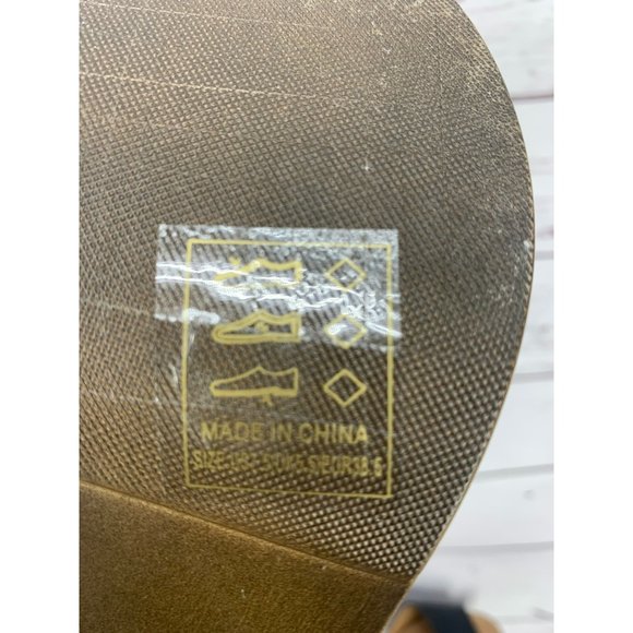 Qupid‎ Wedge Studded Black Size 7.5 Strappy sandals - Picture 9 of 10